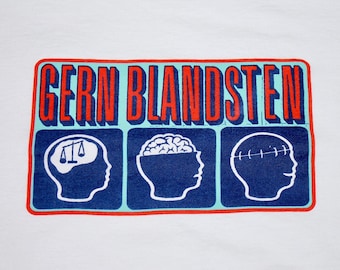 XL * vintage 90s Gern Blandsten record label t shirt * canyon chisel rye coalition ted leo weston the van pelt * 53.126