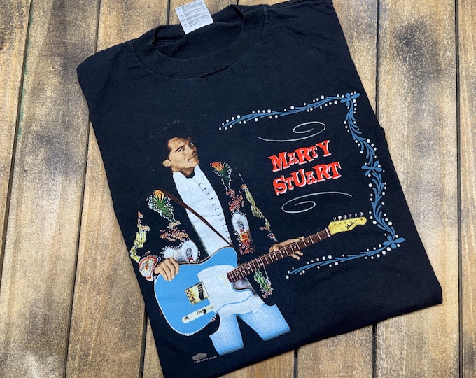 XL * vintage 1995 Marty Stuart t shirt * concert tour country music party