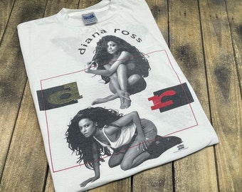 L vintage 1995 Diana Ross t shirt * tour 90s the supremes motown funk soul r&b