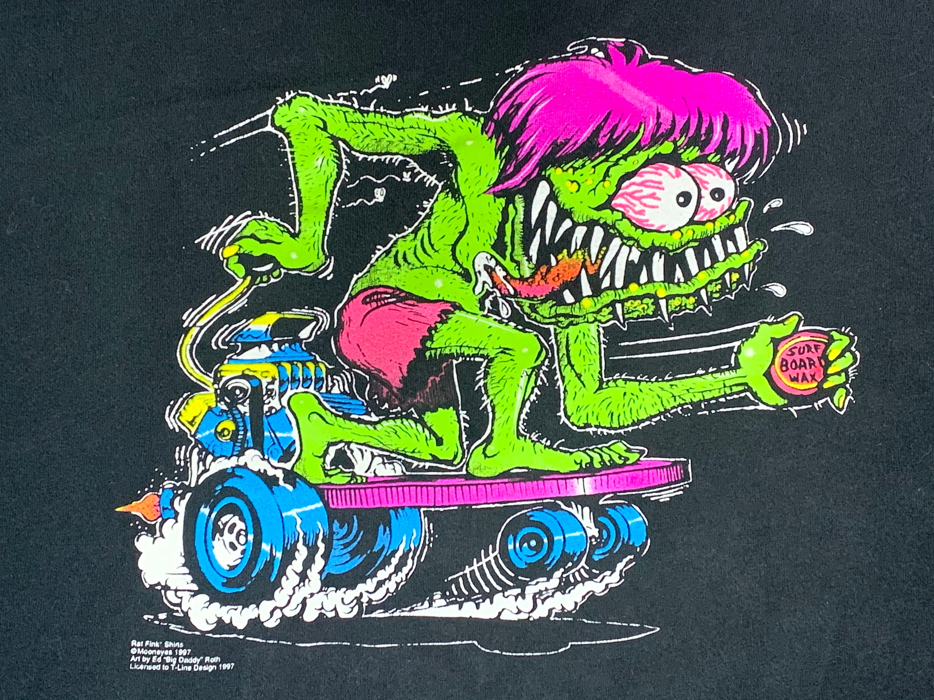 Xxl Vtg 90s 1997 Big Daddy Ed Roth T Shirt Rat Fink Mooneyes Skateboard Weirdo Monster Rod Surf 9 160