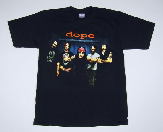 L * vintage 90s DOPE t shirt * nu metal industrial marilyn