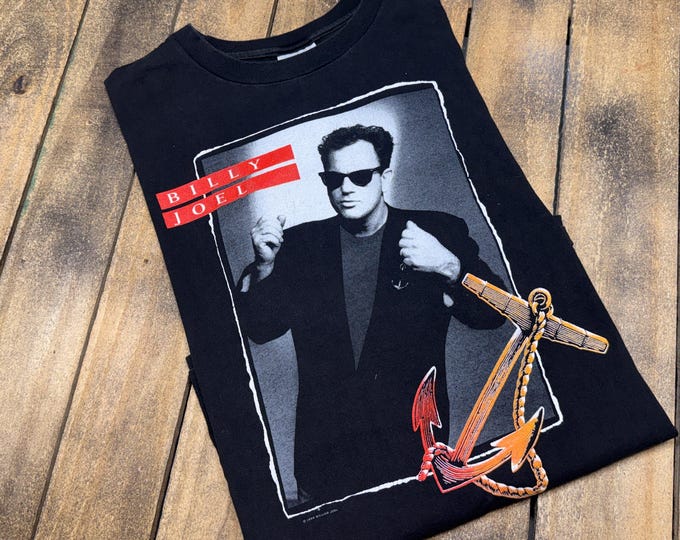 L/XL vintage 1989 Billy Joel tour t shirt * concert band tee 80s