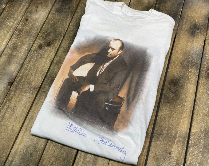 M/L * vintage 1990 Phil Collins but seriously tour t shirt * genesis medium large * 69.161