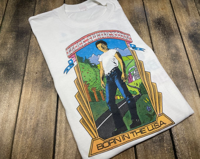 M/L * vintage 1984 Bruce Springsteen born in the usa tour t shirt * medium large 75.161