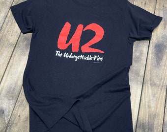 S/M * vintage 80s 1985 U2 Unforgettable Fire t shirt * small medium tour concert * 17.193
