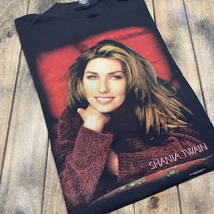 L * vintage 1998 Shania Twain t shirt * concert tour country music 15.212