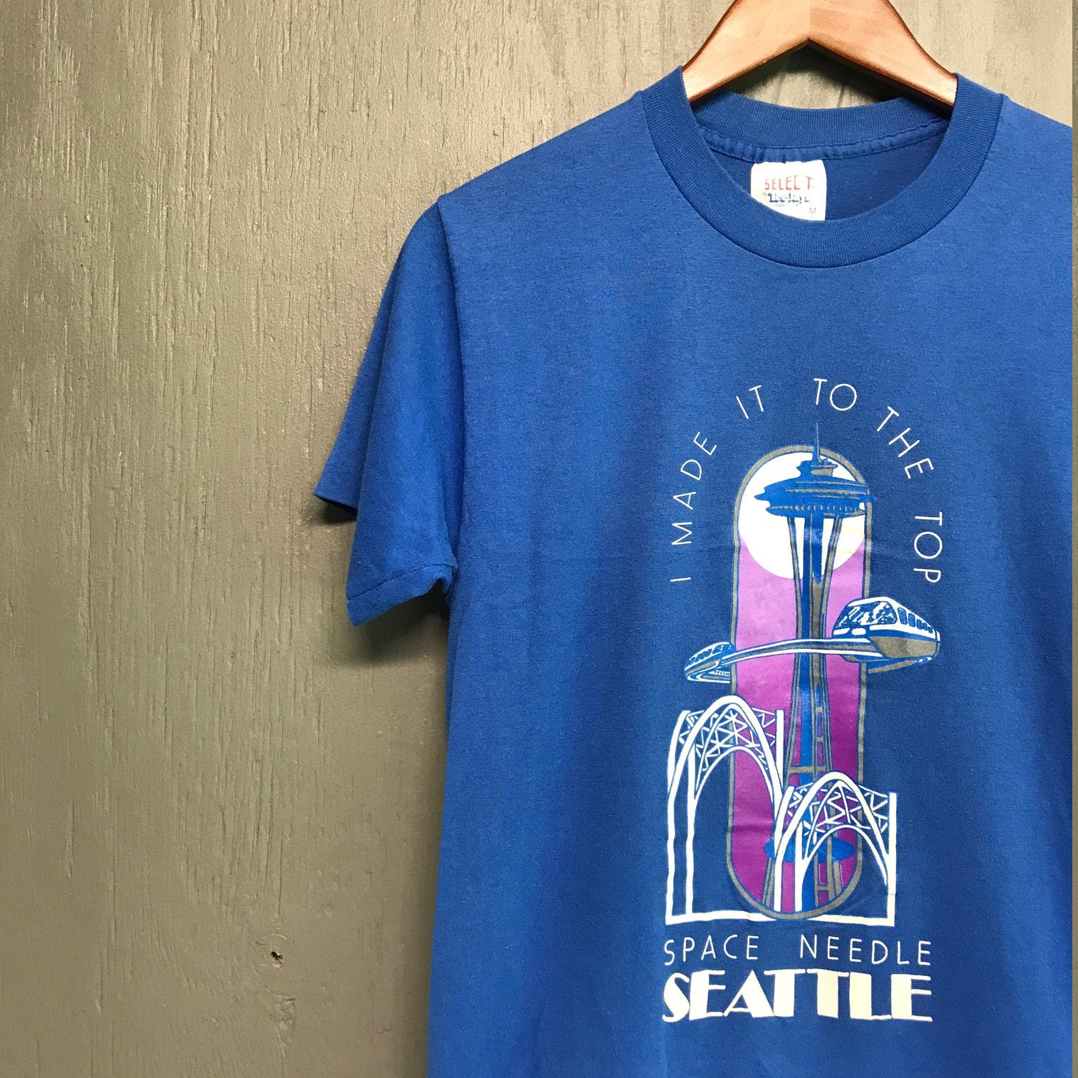 S vintage 80s Seattle Space Needle tourist t shirt