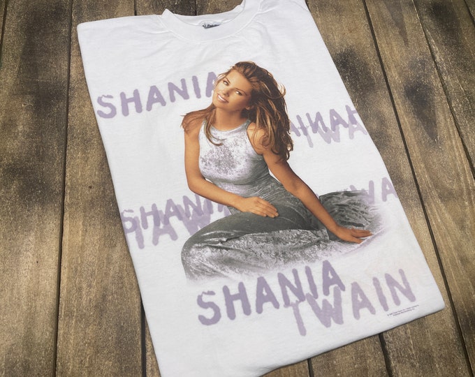 XL vintage 90s 1998 Shania Twain t shirt * country music tour come on over * 5.179