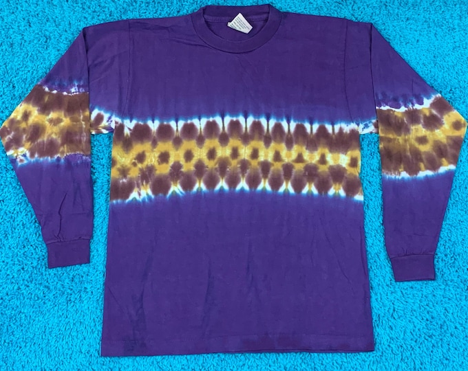 M * vintage 90s tie dye single stitch long sleeve t shirt * 76.137
