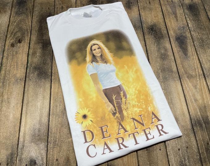 XL * vintage 90s Deana Carter t shirt * concert tour country music strawberry wine