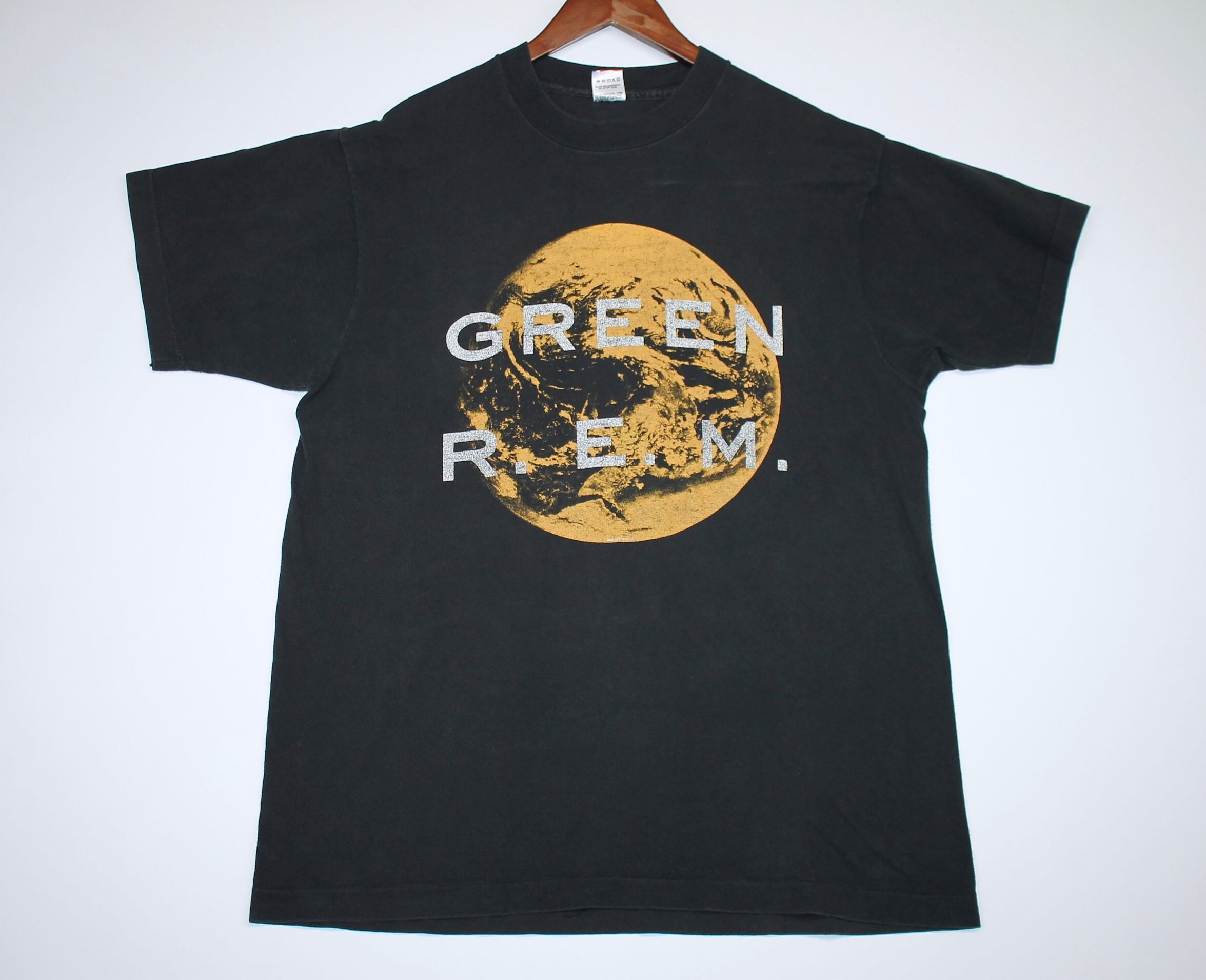 XL * vtg 80s 1988 R.E.M. green t shirt * rem tour * 108.30