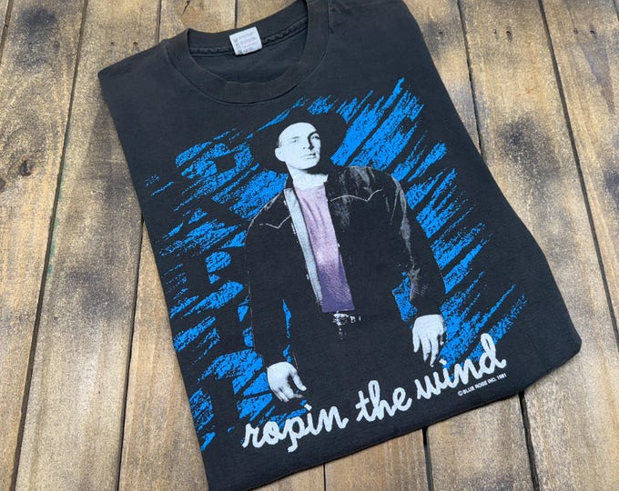 XL vintage 1991 Garth Brooks ropin the wind tour t shirt * 90s country music band tee