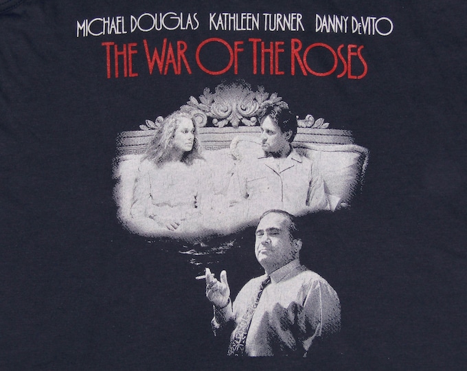 S * NOS thin vtg 80s War Of The Roses promo movie t shirt tank top * danny devito kathleen turner michael douglas * 16.115