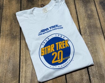 M vintage 1986 Star Trek fan club t shirt * movie promo 80s