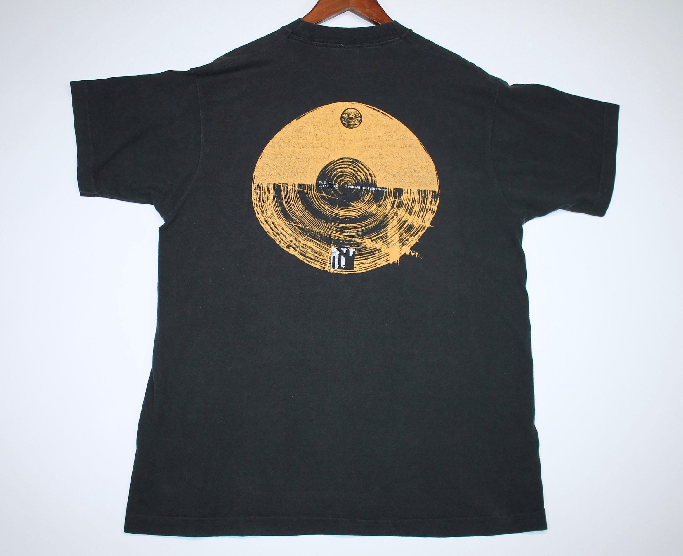 XL * vtg 80s 1988 R.E.M. green t shirt * rem tour * 108.30