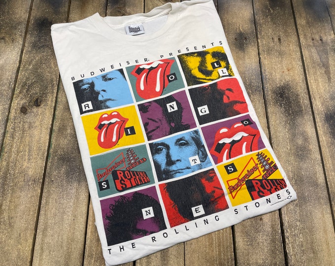 L * vintage 90s 1994 The Rolling Stones voodoo lounge tour t shirt * 54.197