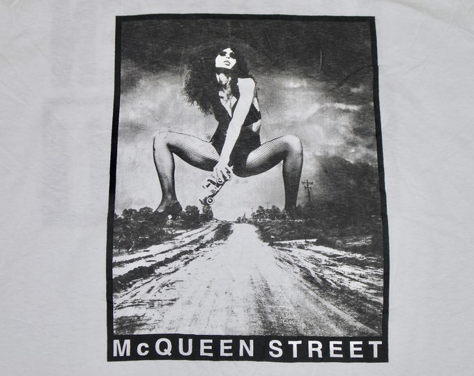 XL * NOS vtg 1991 McQueen Street s/t promo t shirt * glam metal * 37.128