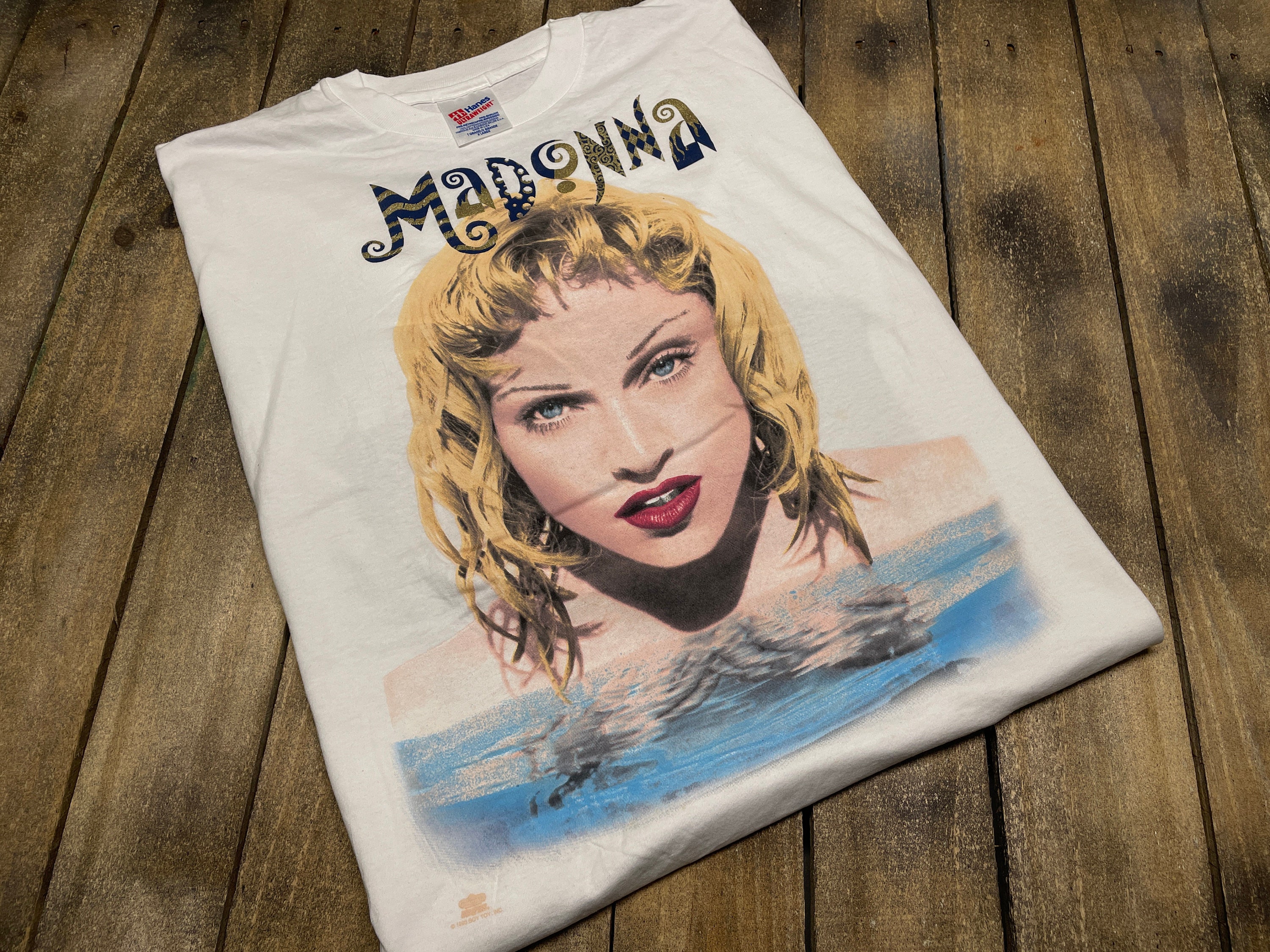 Madonna 1993 The Girlie Show tour t shirt L / XL 90s vintage * 76.150