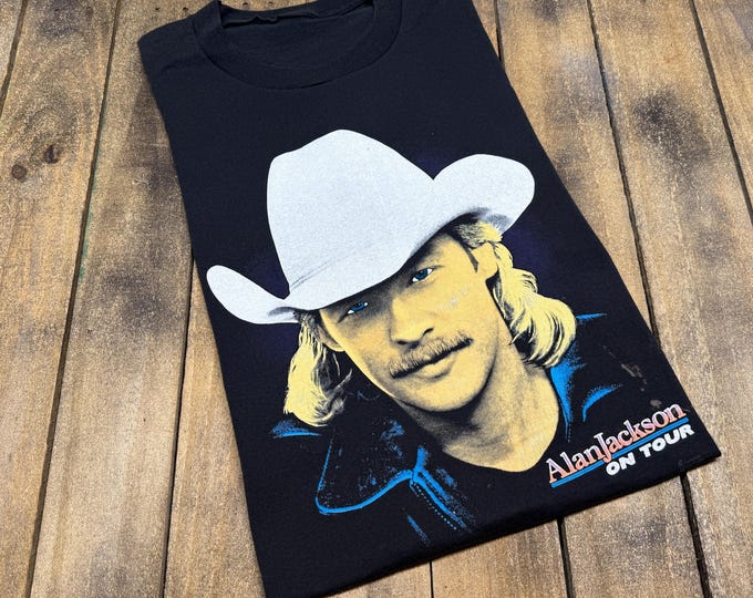 XL vintage 1992 Alan Jackson t shirt * country music tour band 90s