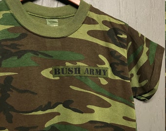 XS vintage 90s Bush camo t shirt * band grunge Gavin Rossdale tour army