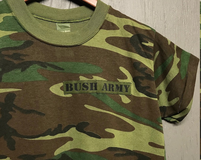 XS vintage 90s Bush camo t shirt * band grunge Gavin Rossdale tour army