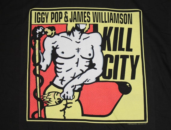 XL * vtg 90s Iggy Pop James Williamson kill city t
