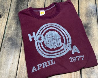 S/M vintage 1977 Hot Tuna tour t shirt * band jefferson airplane small medium 70s