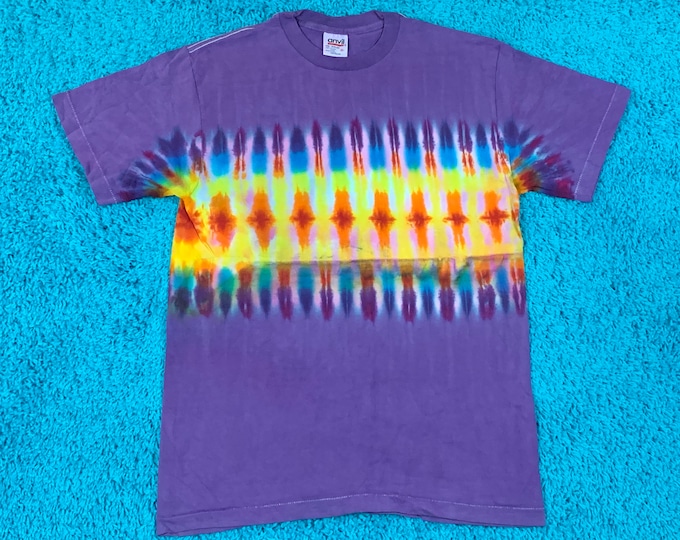 M * nos vtg 90s tie dye single stitch t shirt * 77.126