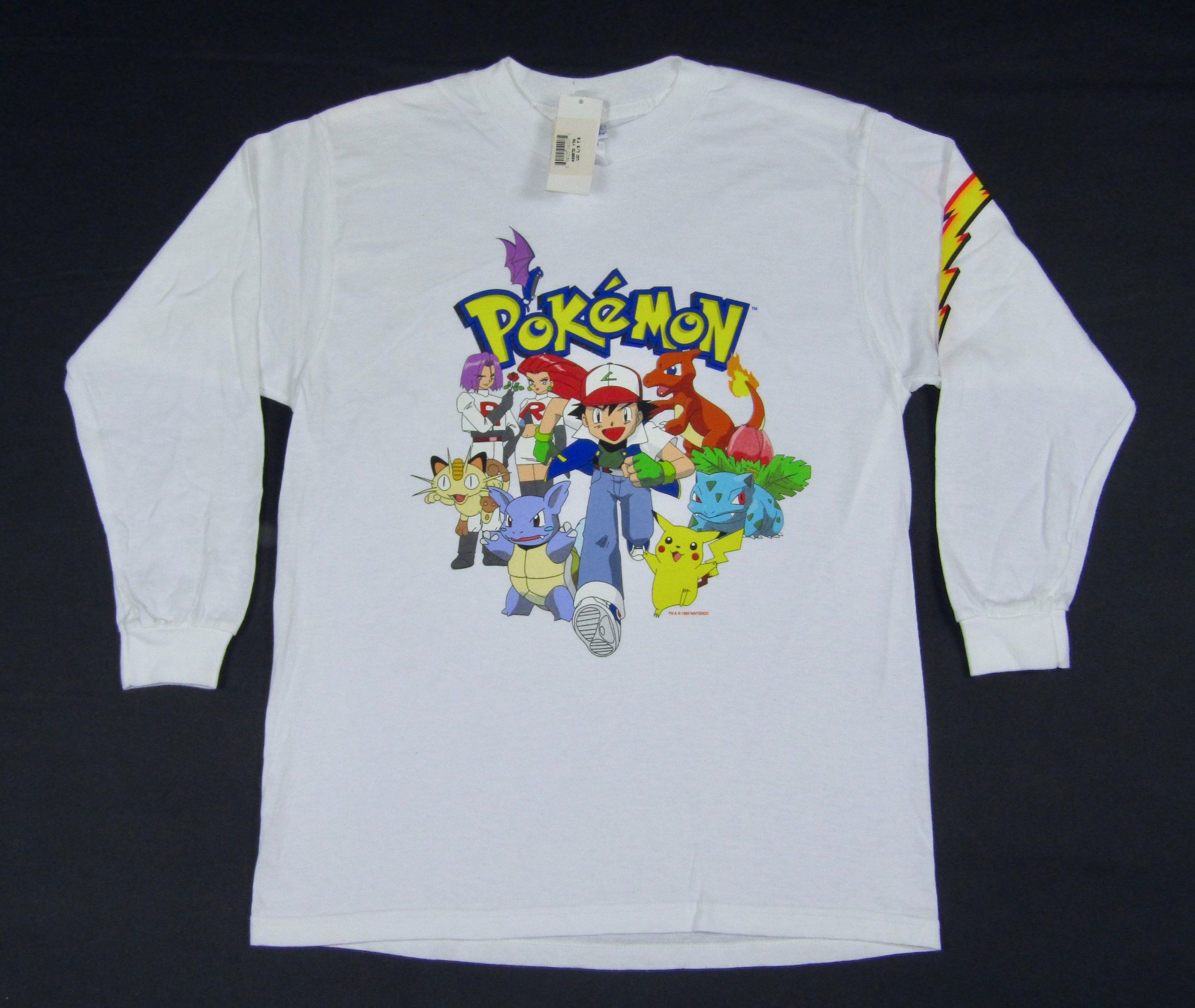 XS * NOS vtg 90s Pokemon Nintendo long sleeve t shirt * 45.185