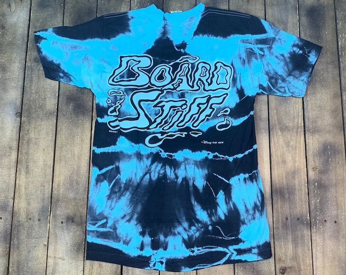 M * vintage 80s Disney Surf Shop tie dye Board Stiff t shirt