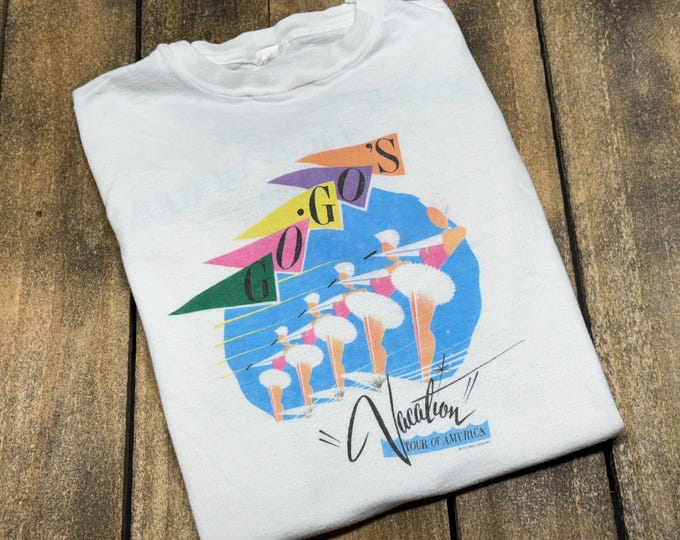 XS / S vintage 1982 Go-Go's Vacation tour t shirt * Hollywood Bowl the gogos go gos belinda carlisle
