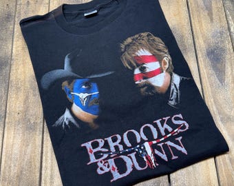 XL * camiseta vintage 2001 Brooks & Dunn * gira de conciertos música country Neon Circus y Wild West Show y N