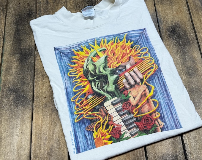 L vintage 2000 ProgDay t shirt * prog rock outdoor festival of international progressive rock chapel hill NC tour
