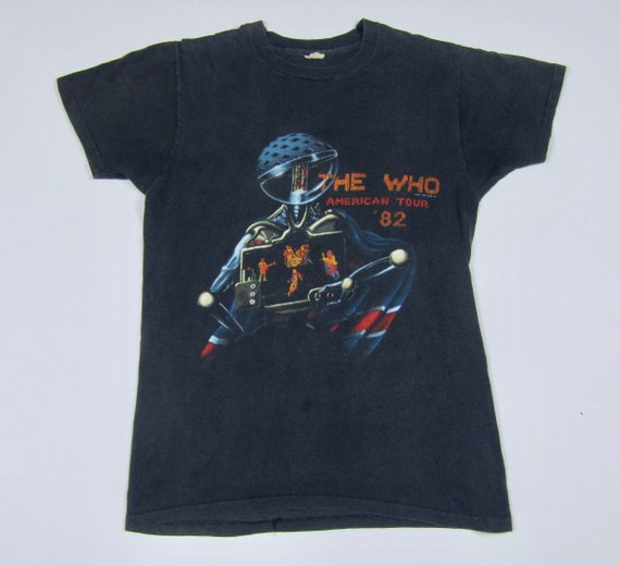 S * vtg 80s 1982 The Who tour t shirt * concert b… - image 2