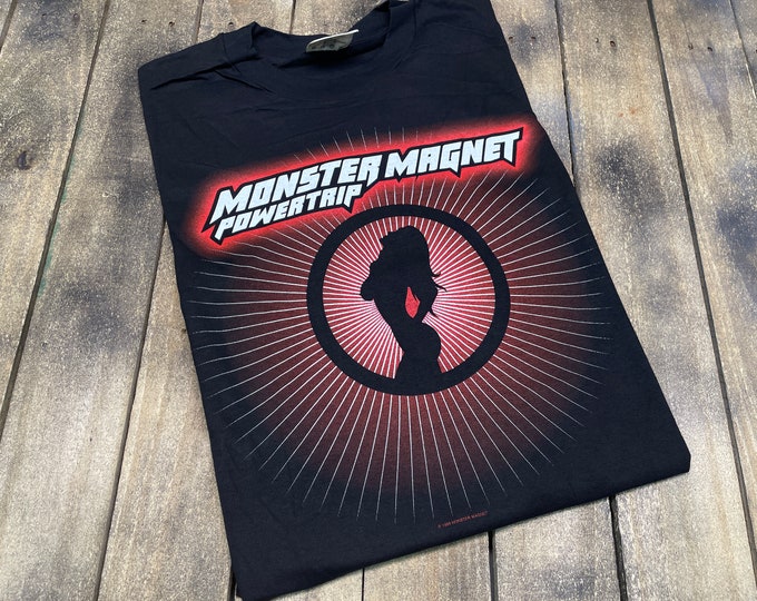 XL * vintage 90s Monster Magnet powertrip t shirt * stoner tour metal space psych