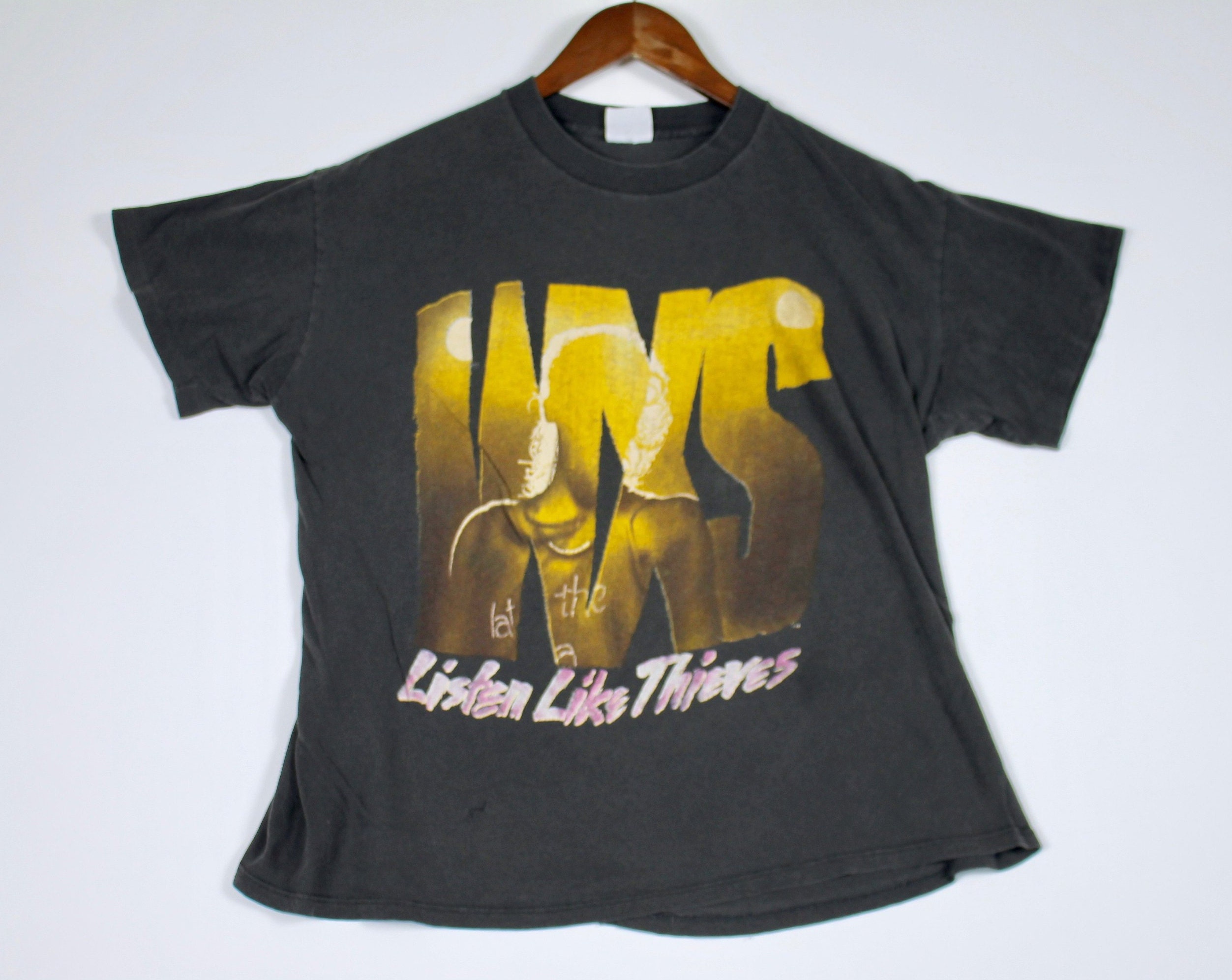 INXS - Listen Like Thieves Tour Herren T-Shirt - Schwarz