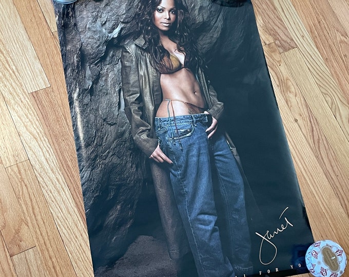 vintage Janet Jackson poster * y2k 2001 All For You * shirt in cave rap r&b hip hop soul