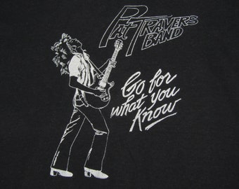 S/M * vintage 70s 1979 Pat Travers Band go for what you know t shirt * small medium tour * 5.143