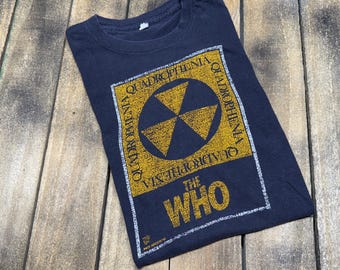 XS vintage 1973 The Who Quadrophenia mca records promo t shirt * 70s band tour