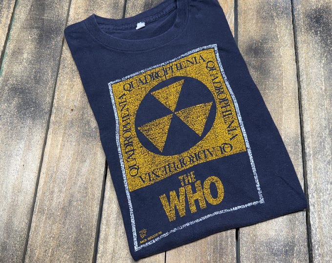 XS vintage 1973 The Who Quadrophenia mca records promo t shirt * 70s band tour