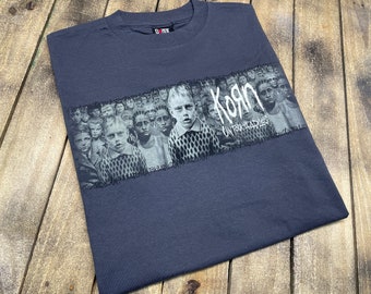 L * Korn untouchables 2002 vintage t shirt * nu metal tour mall goth Pop Sux tour