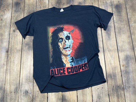 M * vintage 80s 1989 Alice Cooper Trash t shirt *… - image 2