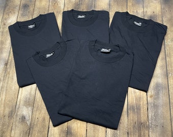 Lot of 5 Large vintage 90s deadstock blank t shirt * Today's Trendz