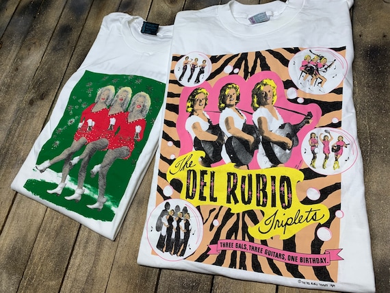 XL * deadstock vtg 90s Del Rubio Triplets t shirt