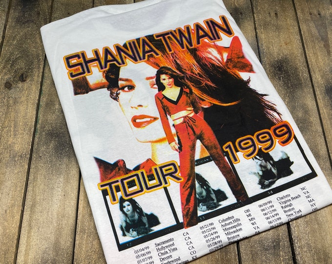 XL / XXL vintage 1999 Shania Twain rap tee tour t shirt * country music * 60.158
