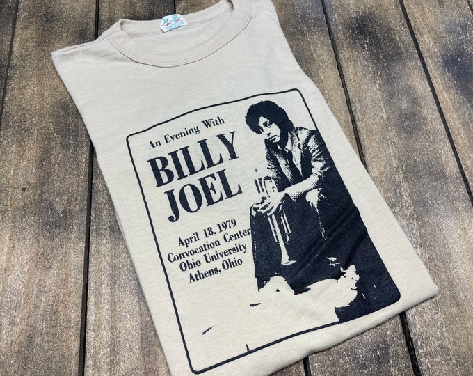 S/M * vintage 70s 1979 Billy Joel tour t shirt * 64.171 small medium