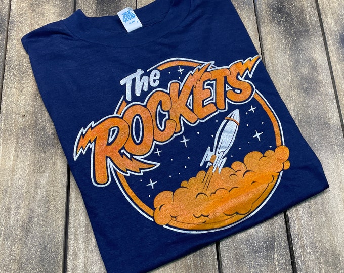 S * deadstock vintage 70s The Rockets detroit band t shirt * 44.191 rock blues mitch ryder