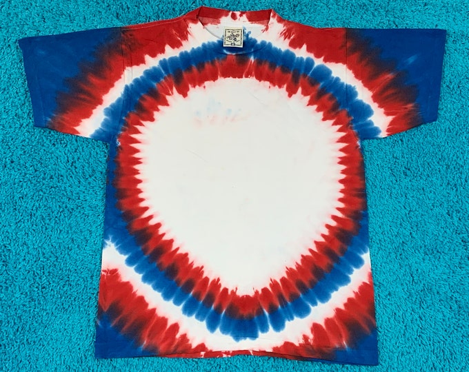 M * nos vtg 90s tie dye single stitch t shirt * 76.143