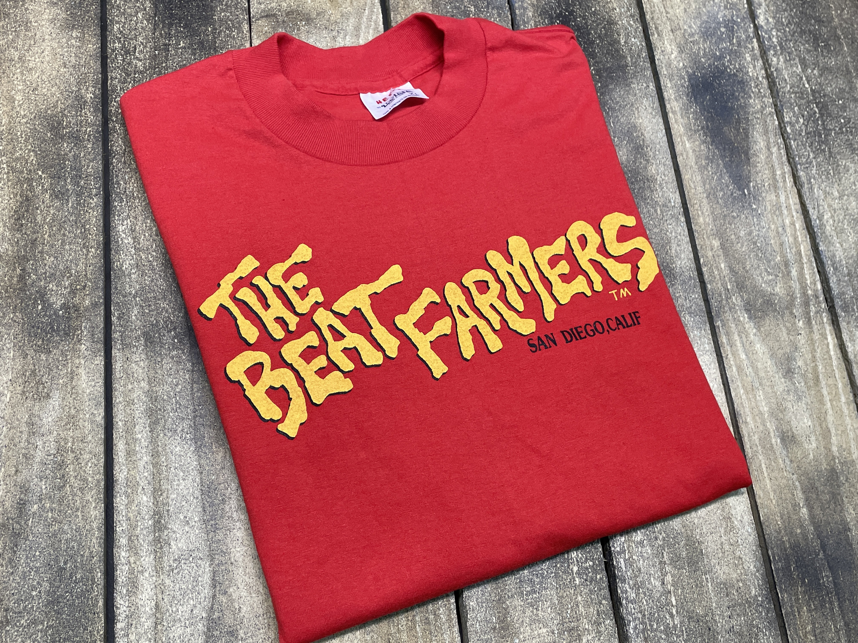 L * deadstock vintage 80s The Beat Farmers t shirt * cowpunk