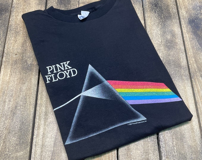 S * Pink Floyd dark side of the moon vintage 1987 tour t shirt * 80s